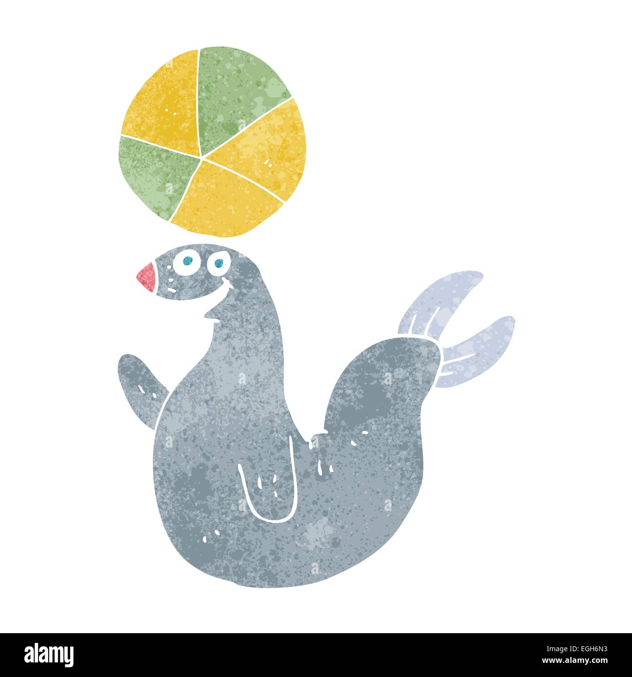 cartoon seal balancing ball Stock Vector Image & Art Alamy