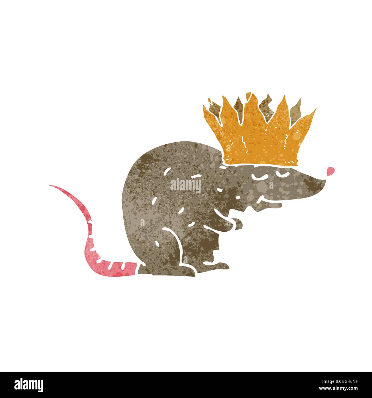 freehand retro cartoon rat king Stock Vector Image & Art - Alamy