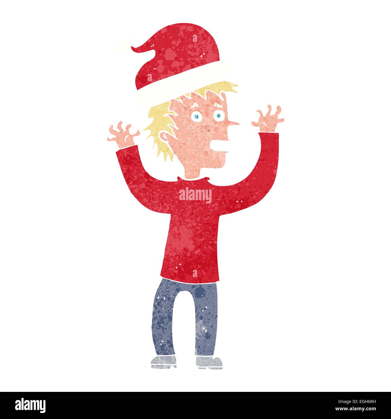 Cartoon Man Getting Ready For Christmas Stock Vector Image And Art Alamy