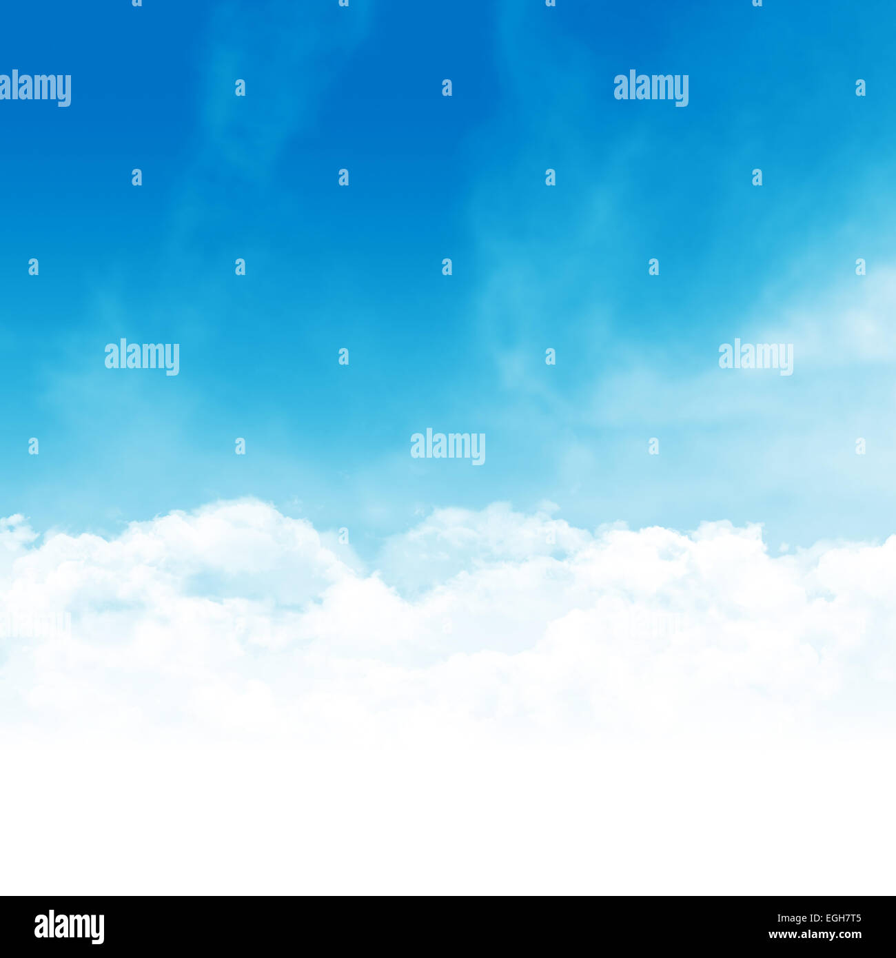 Blue sky and clouds abstract background illustration with copy space ...