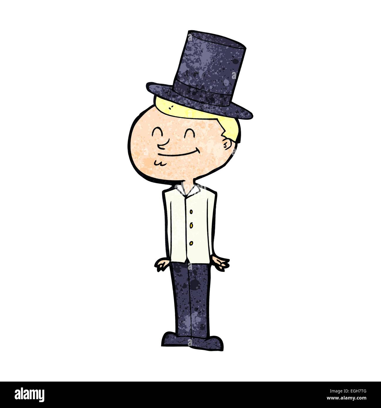 cartoon man wearing top hat Stock Vector Image & Art Alamy