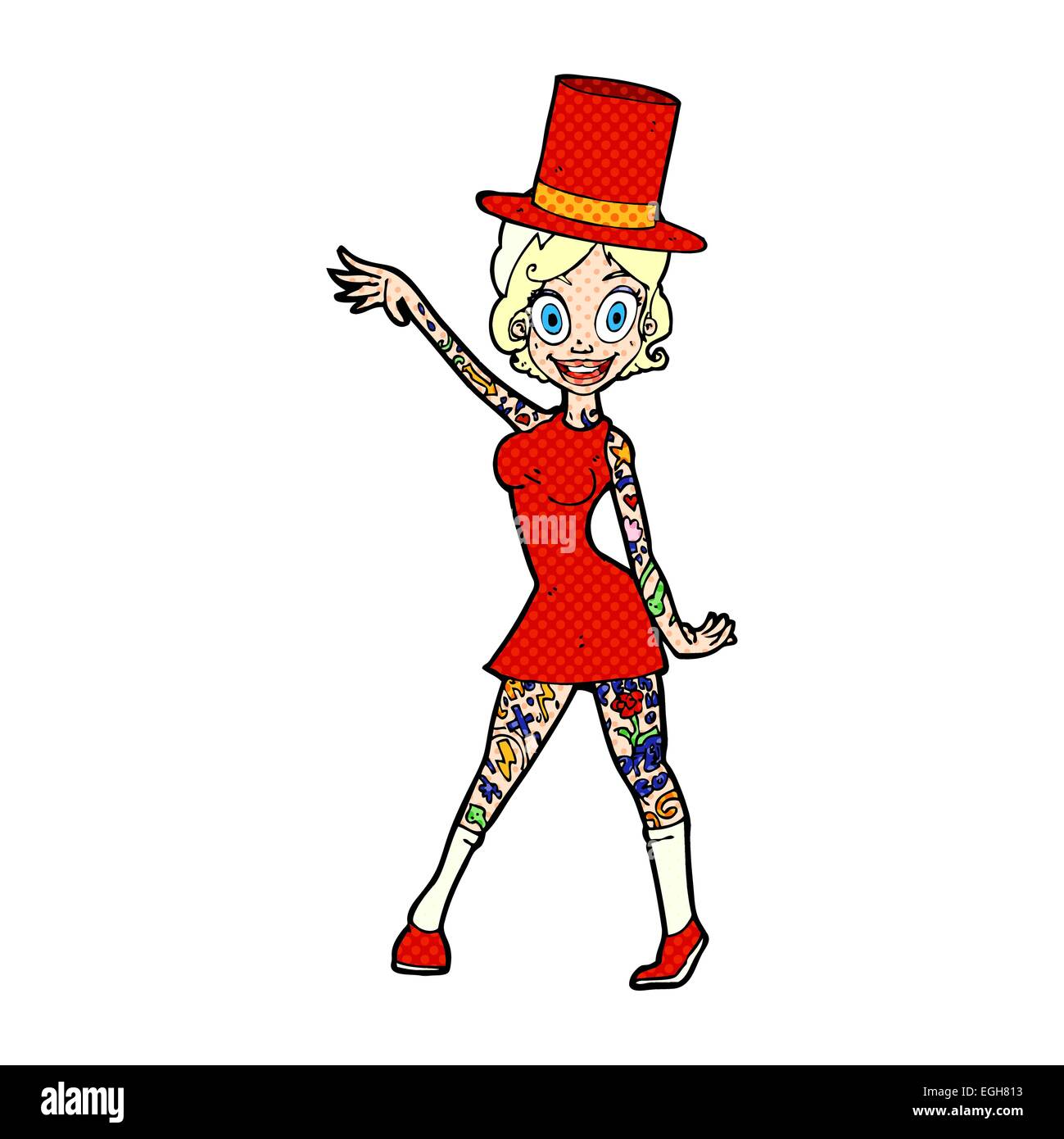 Cartoon Woman Wearing Top Hat High Resolution Stock Photography and ...