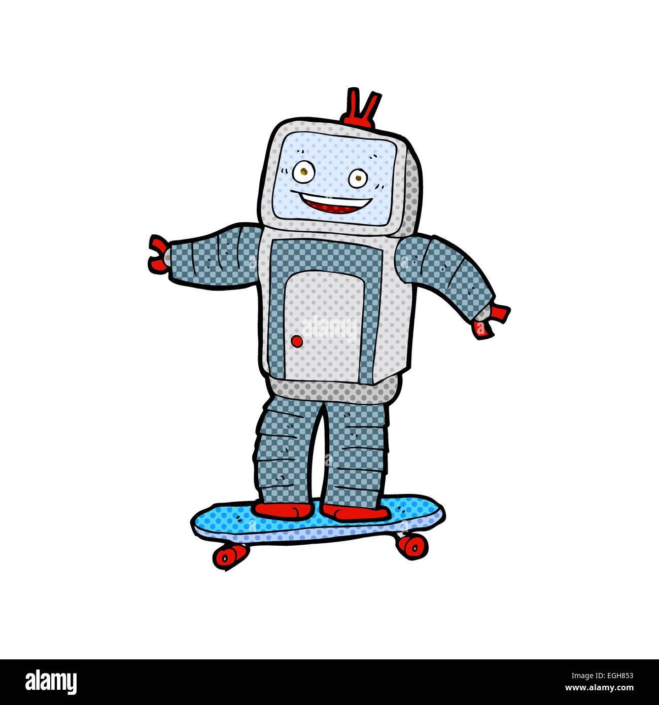 Skateboarding Robot Beach Towel main image 0