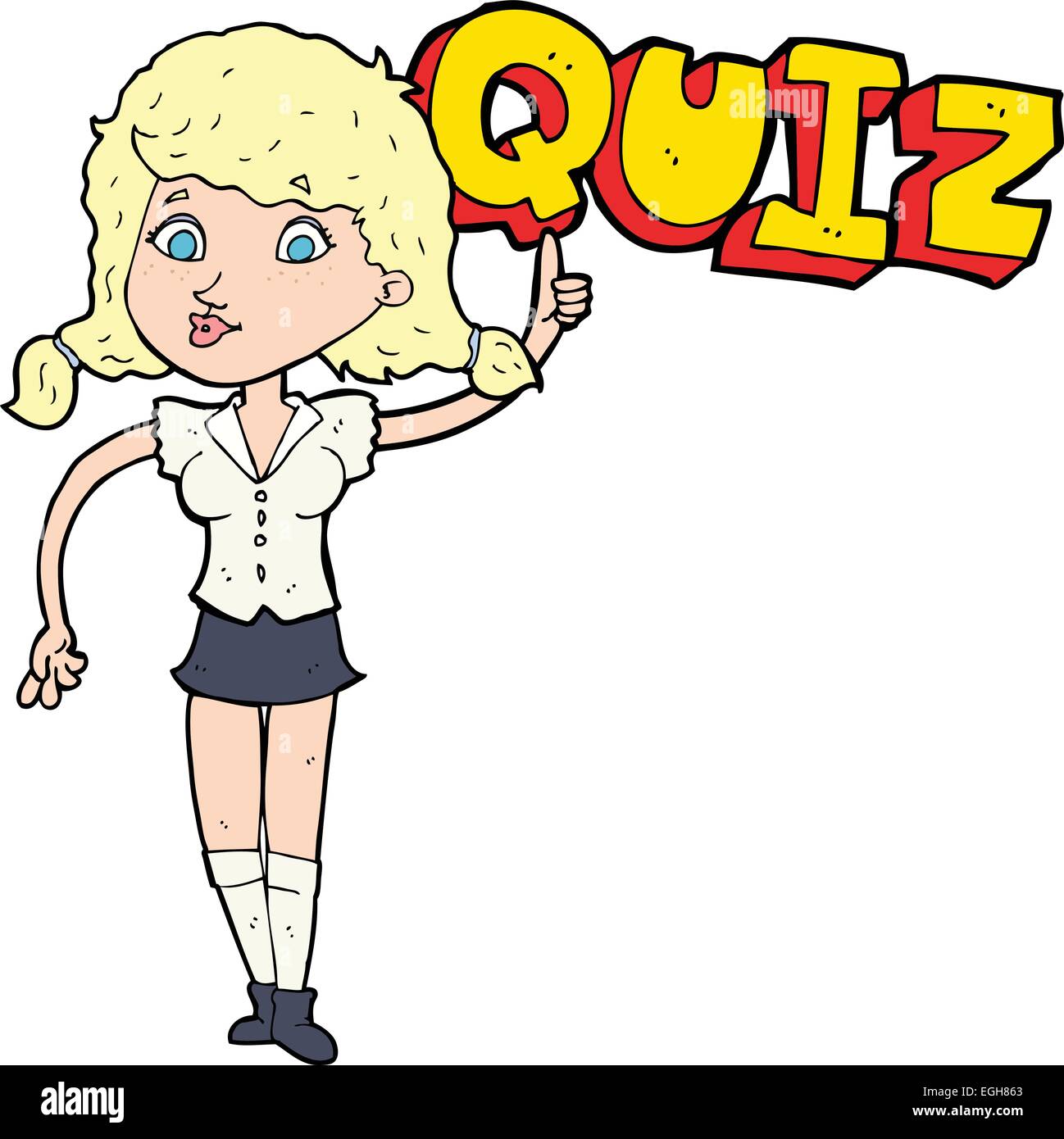 Quiz Sign Cartoon Stock Vector Image & Art - Alamy