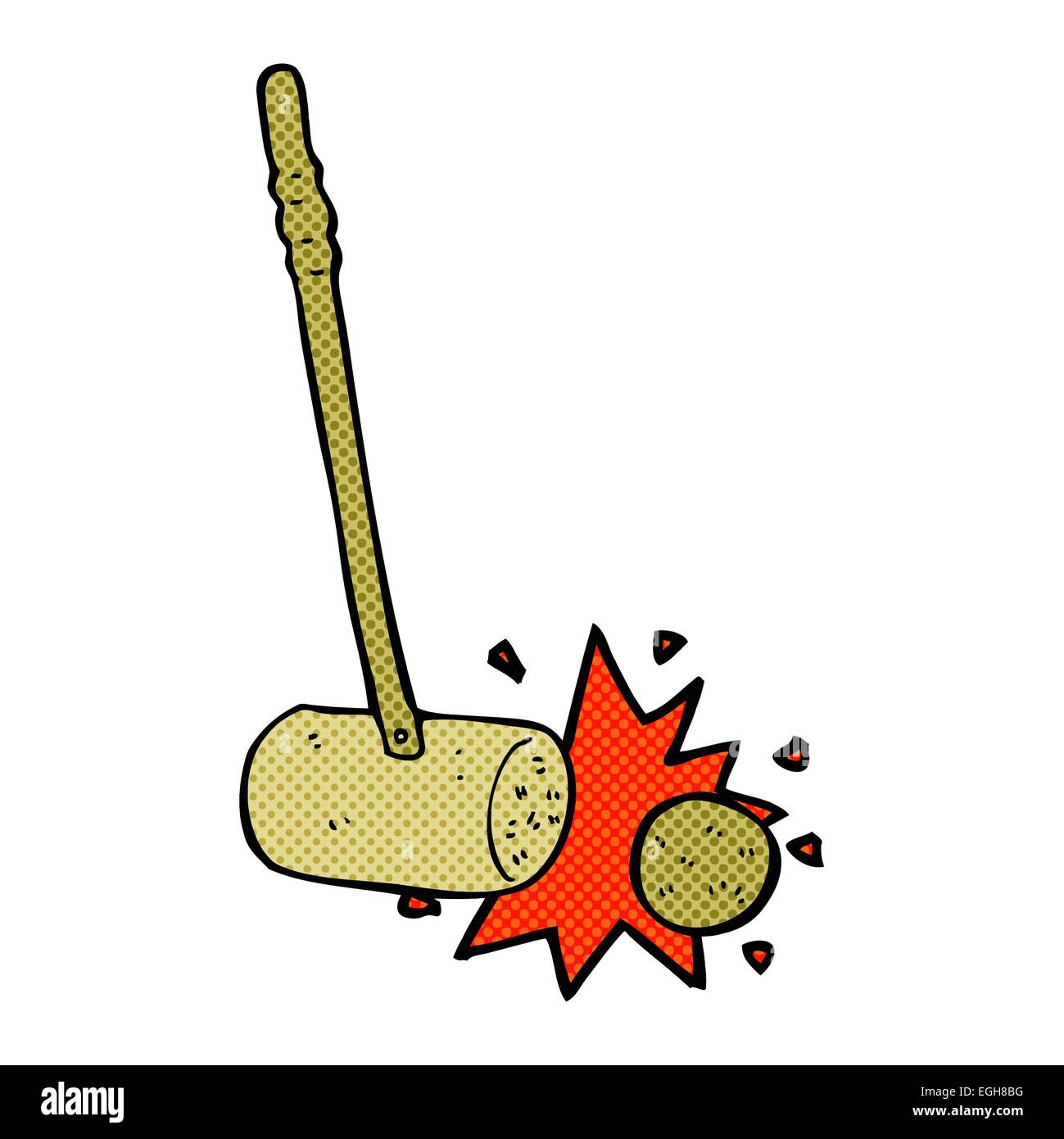 croquet mallet hitting ball Stock Vector Image & Art Alamy