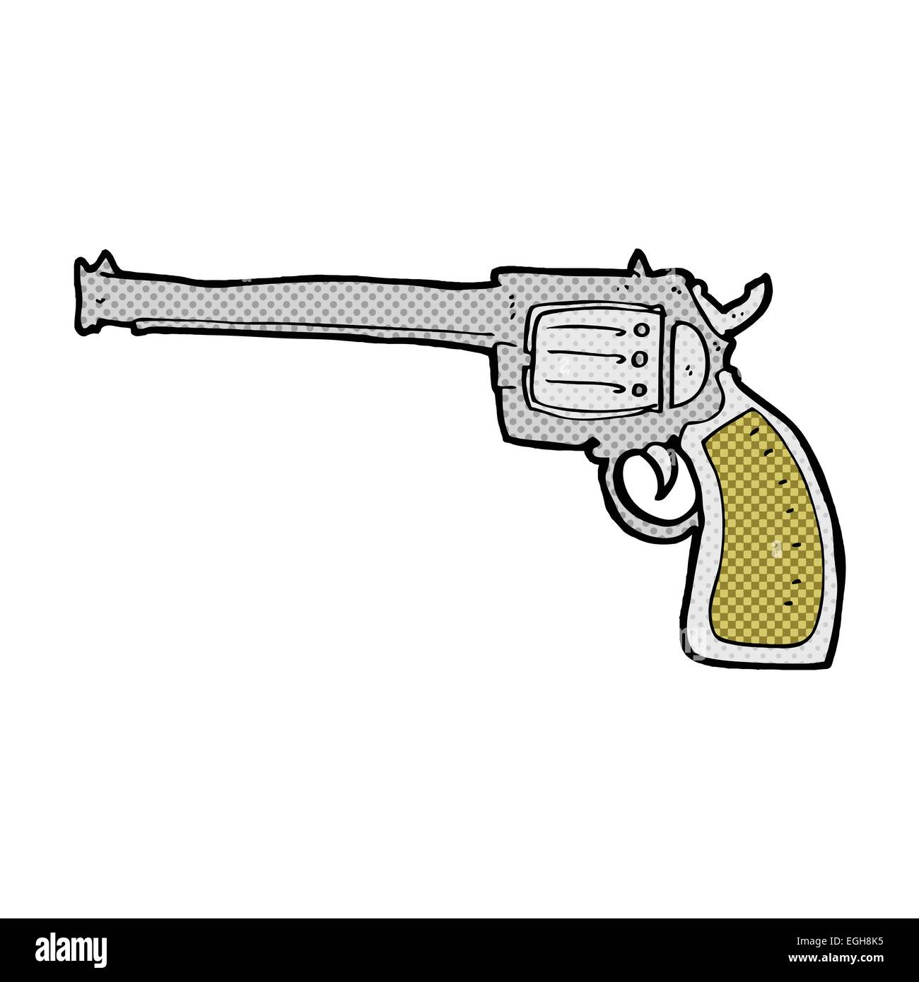 retro comic book style cartoon gun Stock Vector Image & Art - Alamy