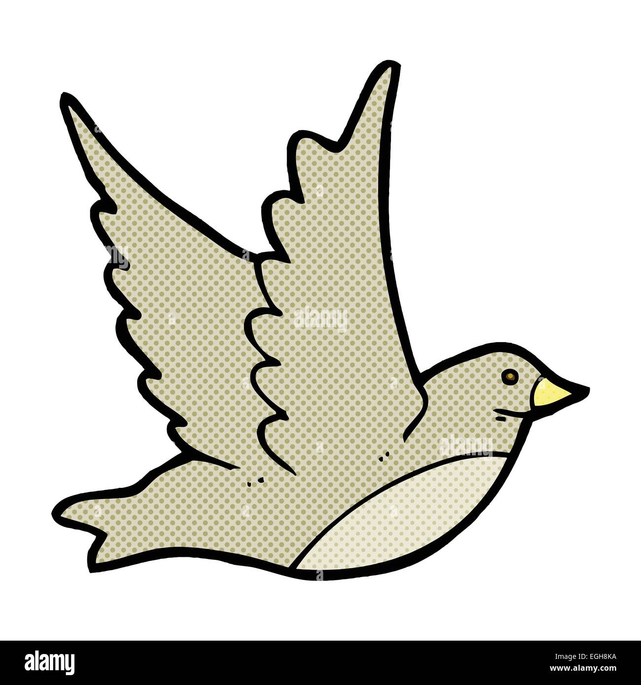 retro comic book style cartoon flying bird Stock Vector Image & Art - Alamy