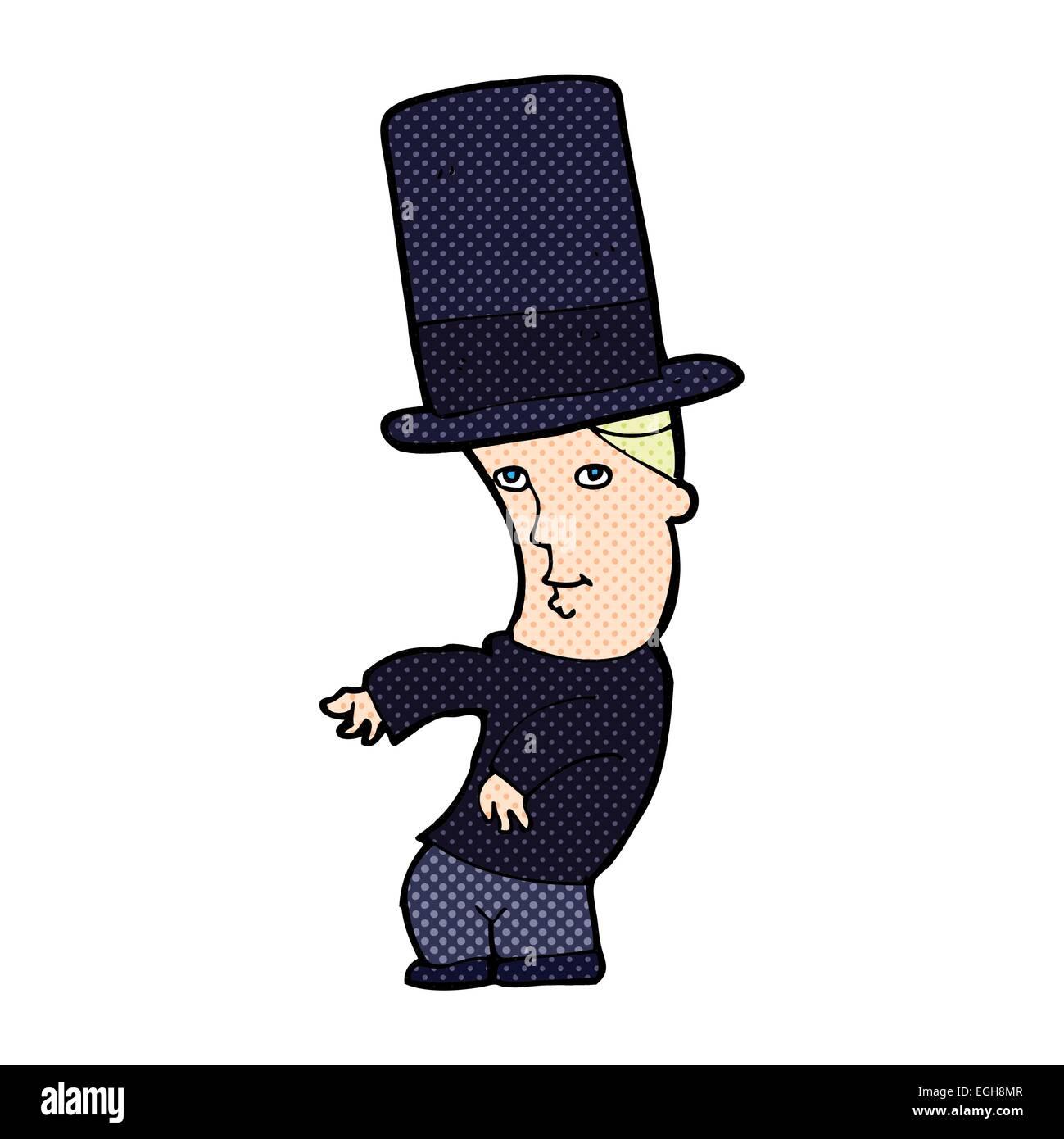 cartoon man wearing top hat Stock Vector Image & Art Alamy