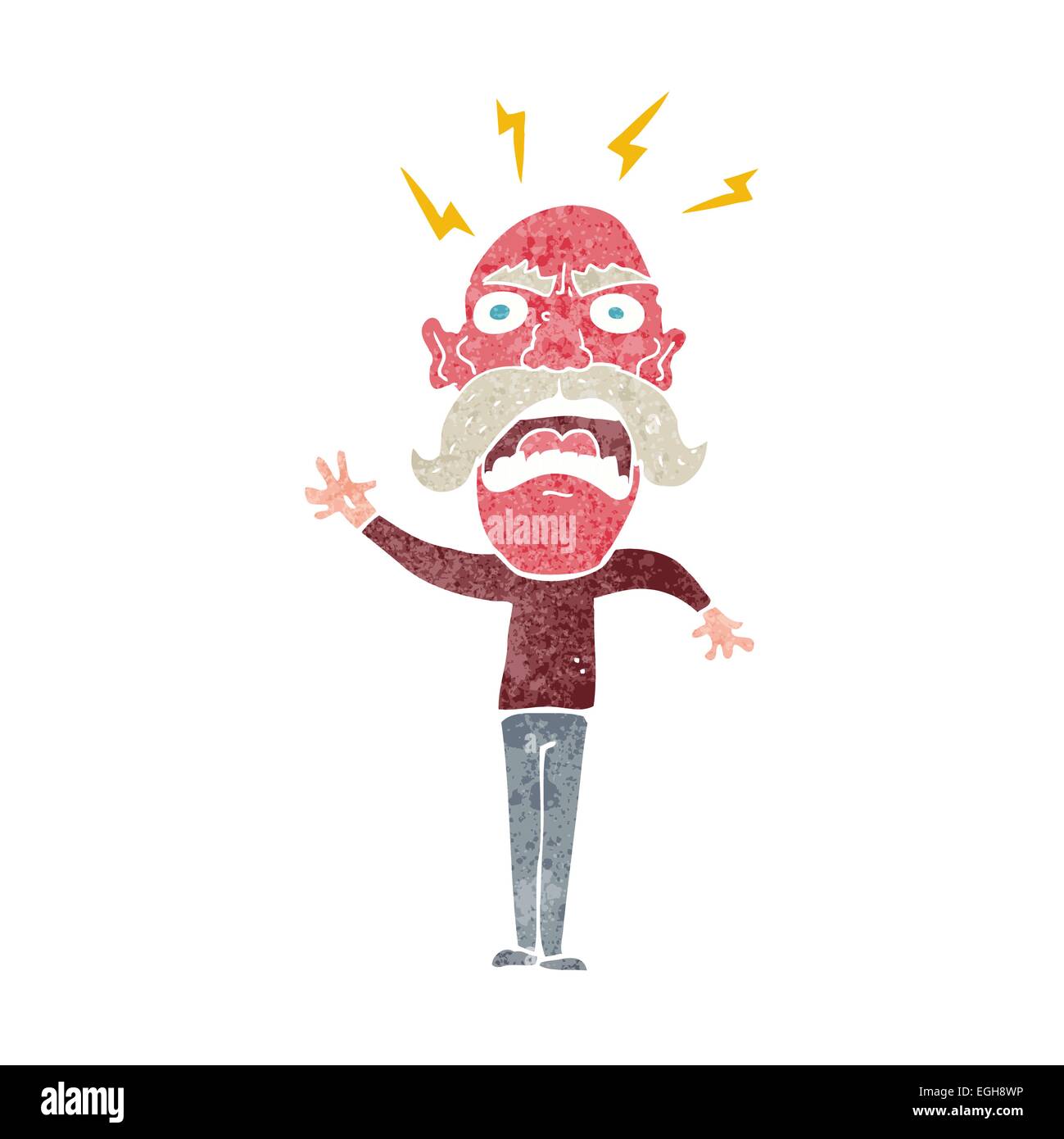 cartoon furious old man Stock Vector Image & Art Alamy