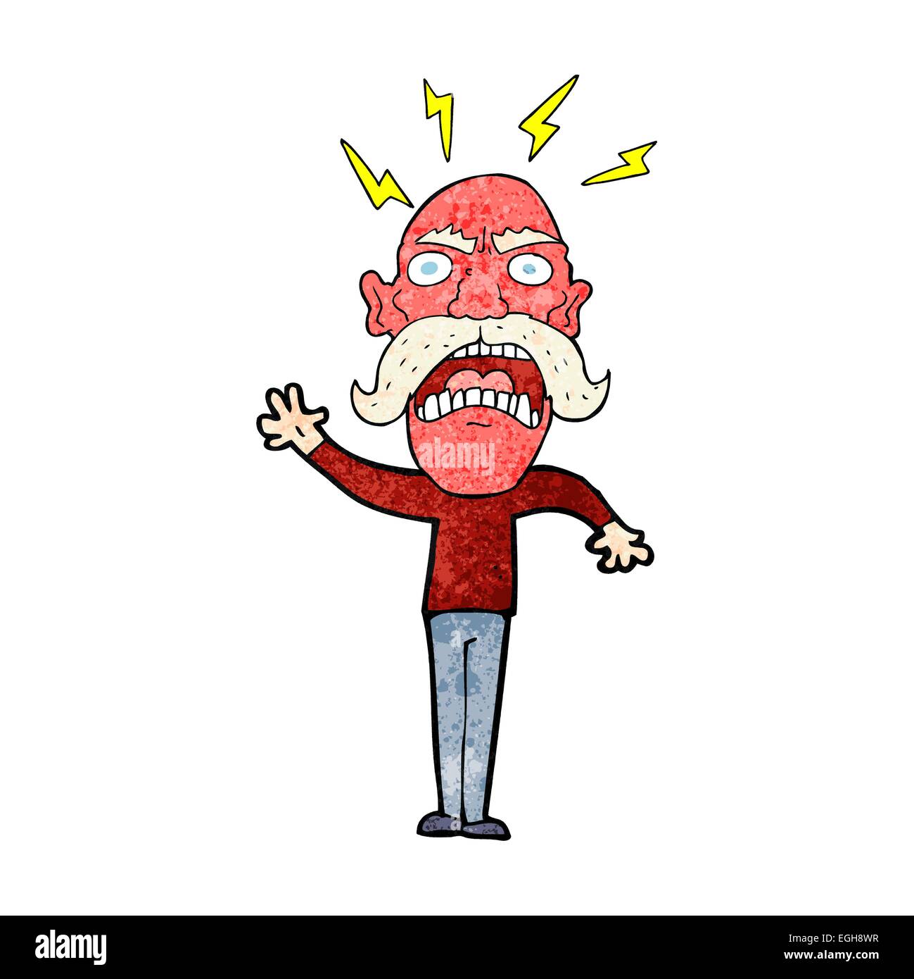 cartoon furious old man Stock Vector Image & Art Alamy