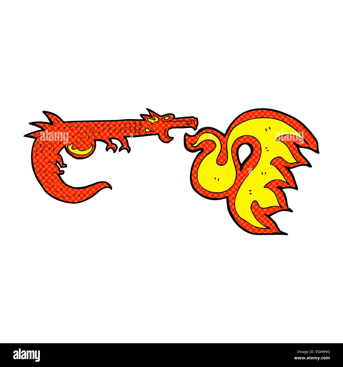 cartoon fire breathing dragon Stock Vector Image & Art - Alamy