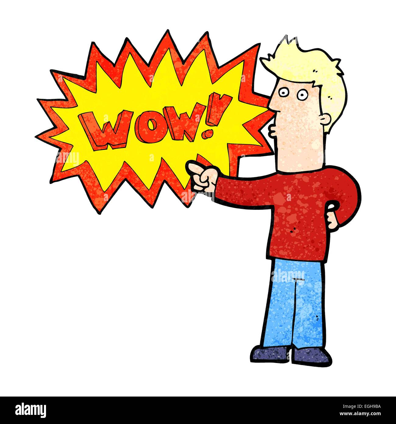 cartoon amazed man Stock Vector