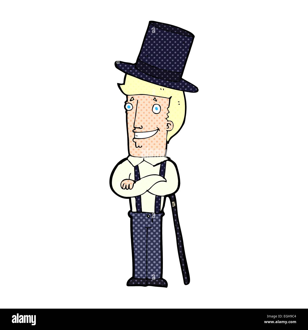 cartoon man wearing top hat Stock Vector Image & Art Alamy