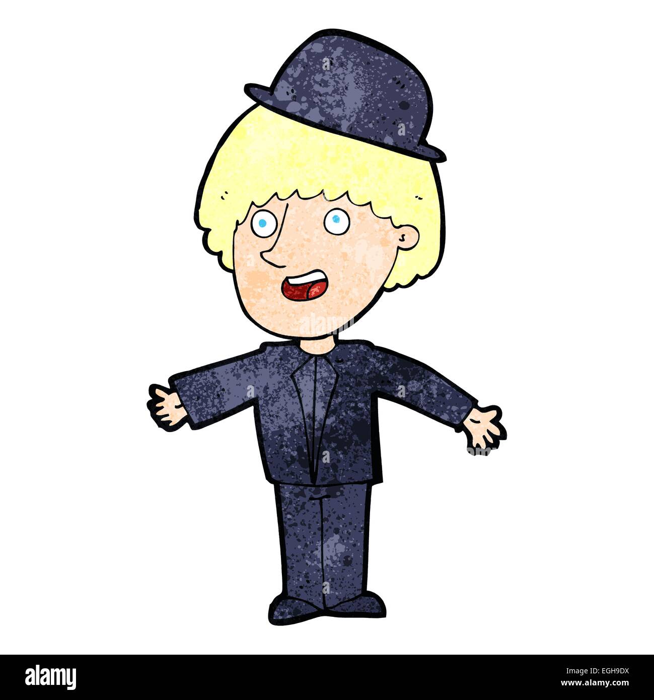 cartoon man in bowler hat Stock Vector Image & Art - Alamy