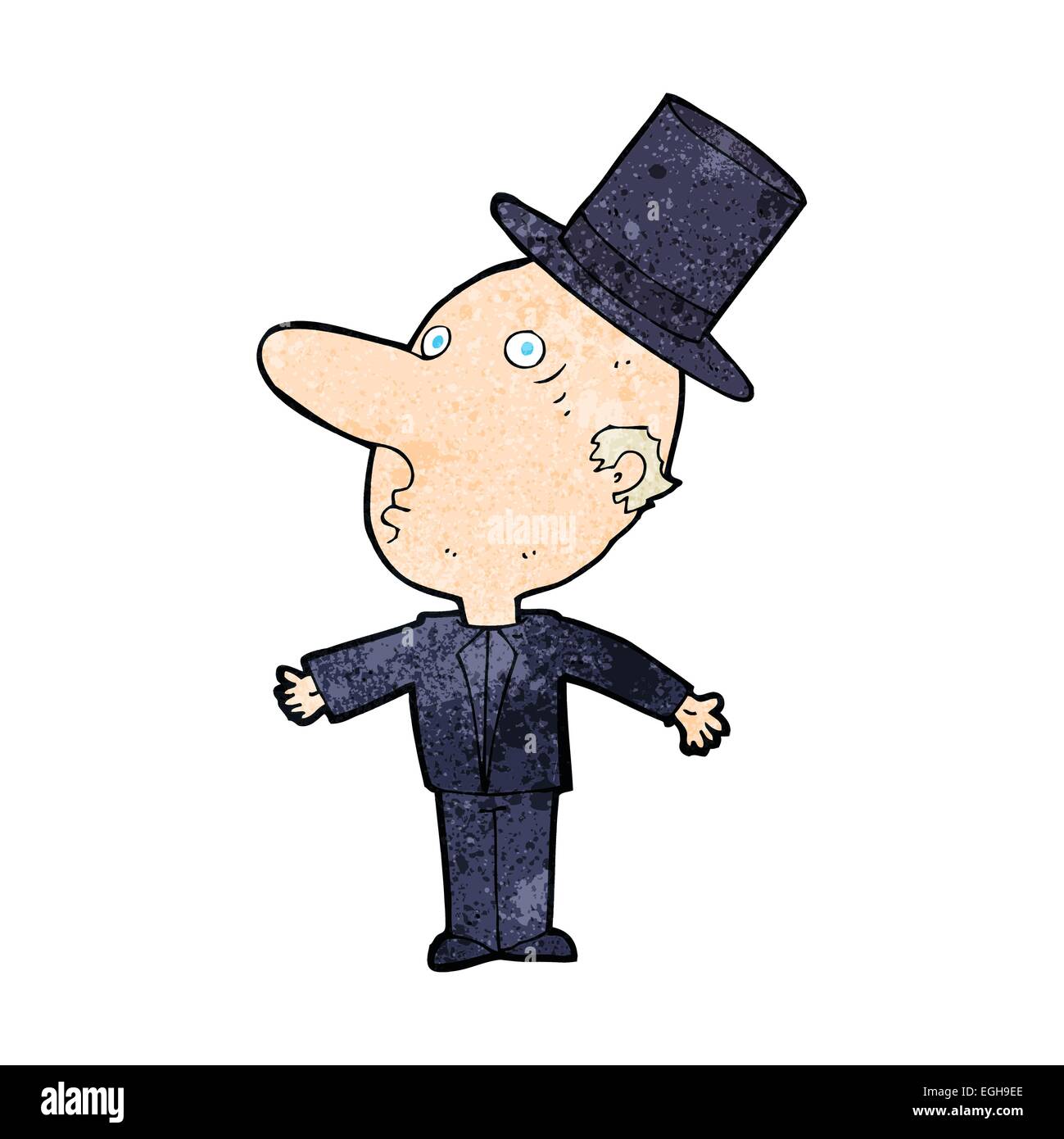 cartoon man wearing top hat Stock Vector Image & Art Alamy