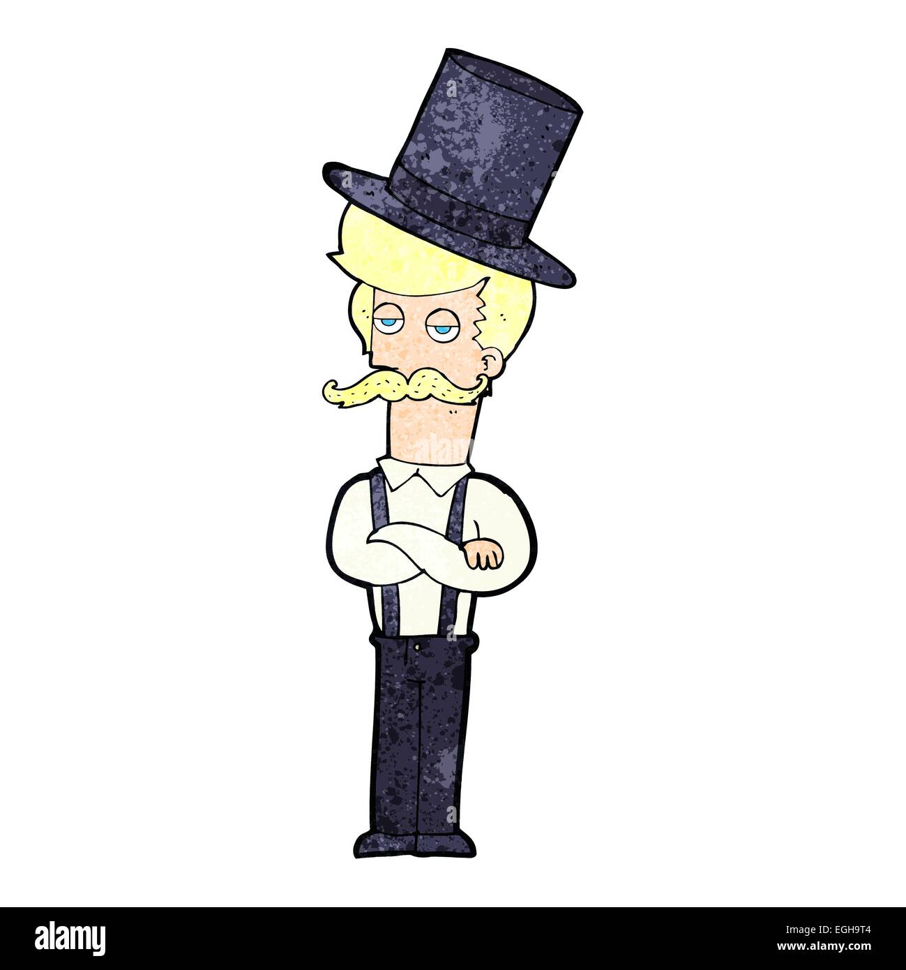 cartoon man wearing top hat Stock Vector Image & Art Alamy