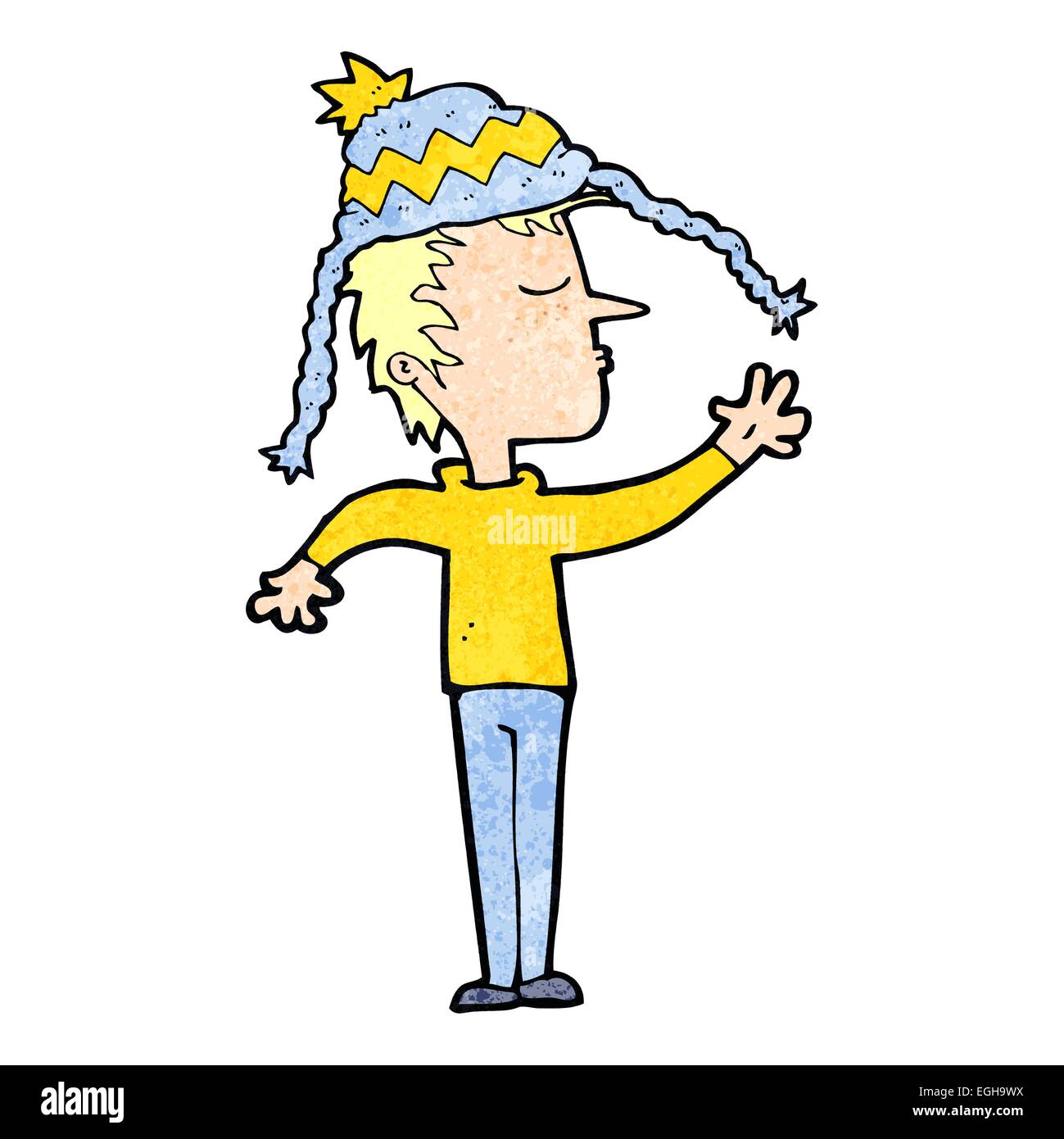 cartoon boy in hat Stock Vector Image & Art - Alamy