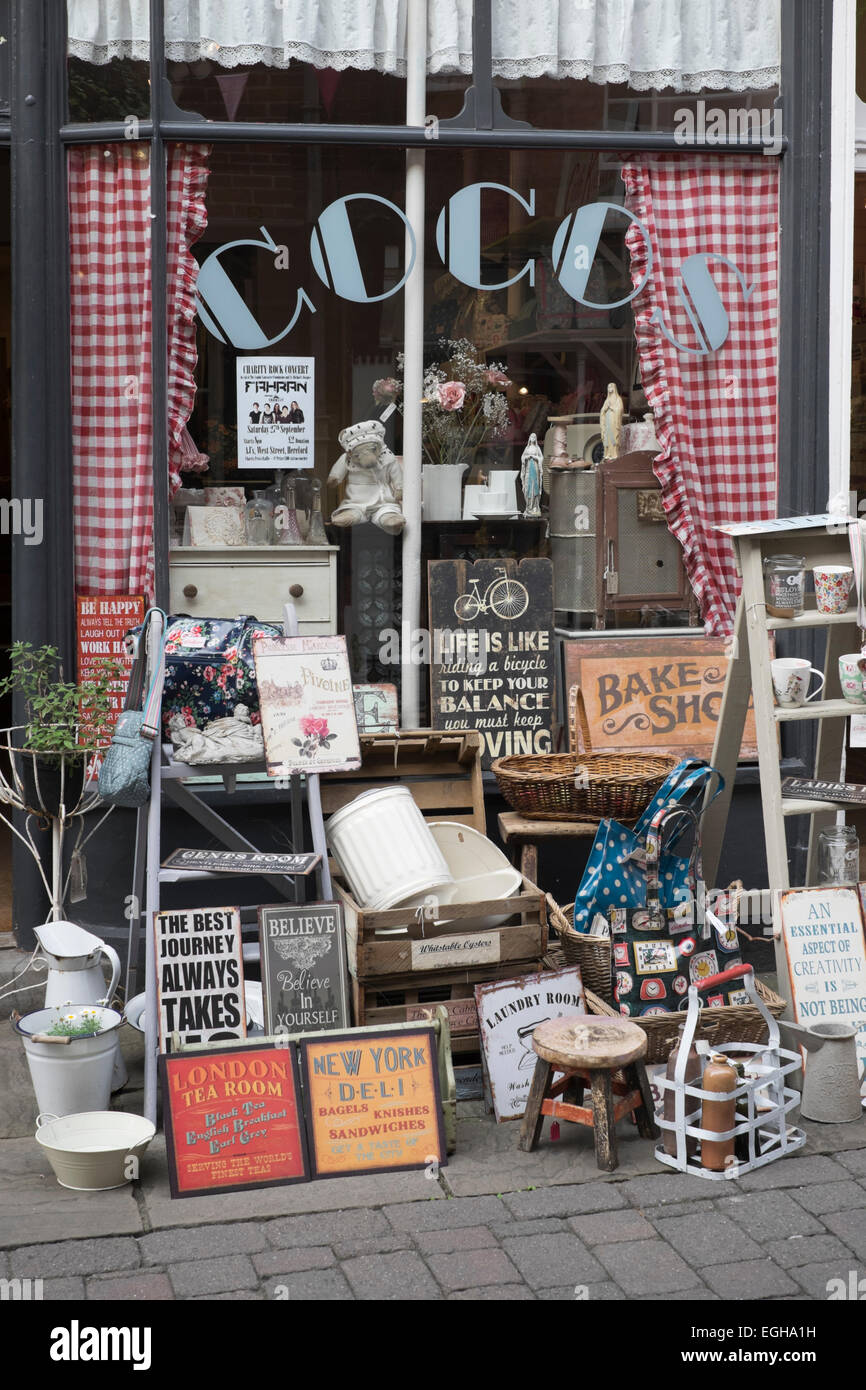 Shops in Church Street,Hereford Stock Photo Alamy
