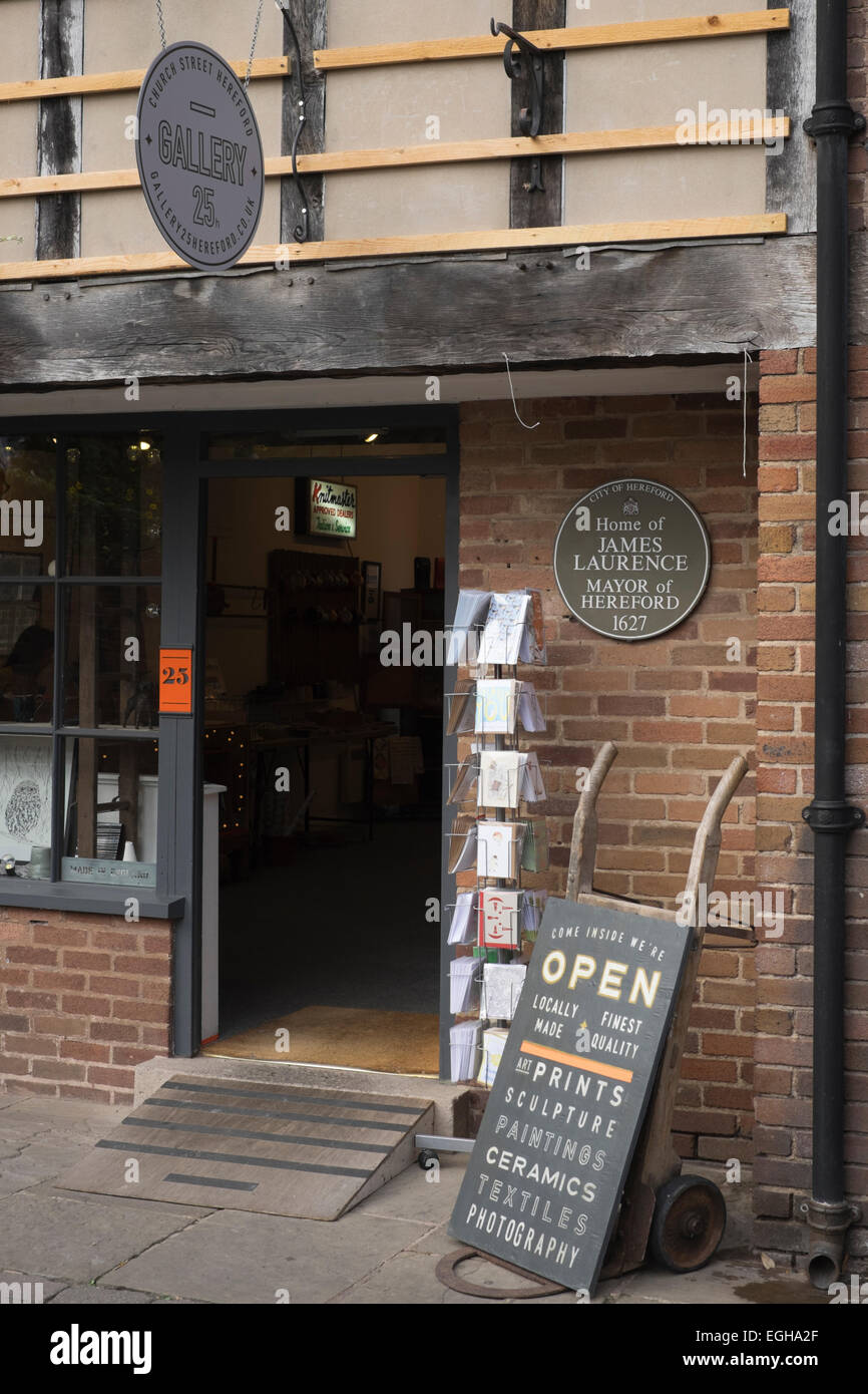 Shops in Church Street,Hereford Stock Photo Alamy