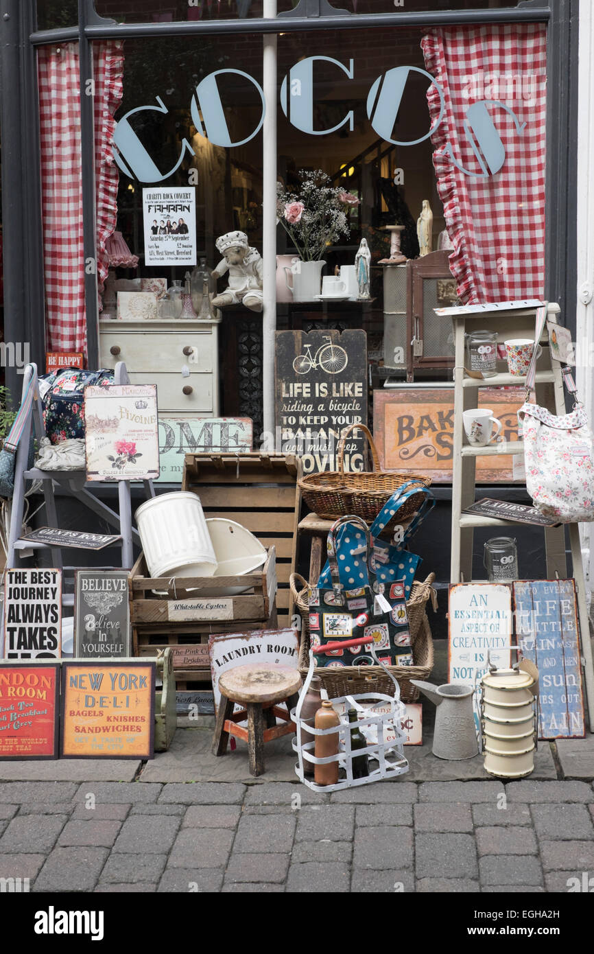 Shops in Church Street,Hereford Stock Photo Alamy