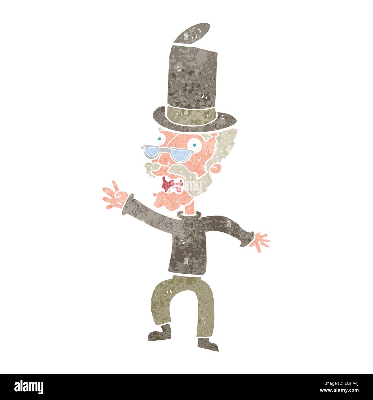 cartoon old man in top hat Stock Vector Image & Art - Alamy