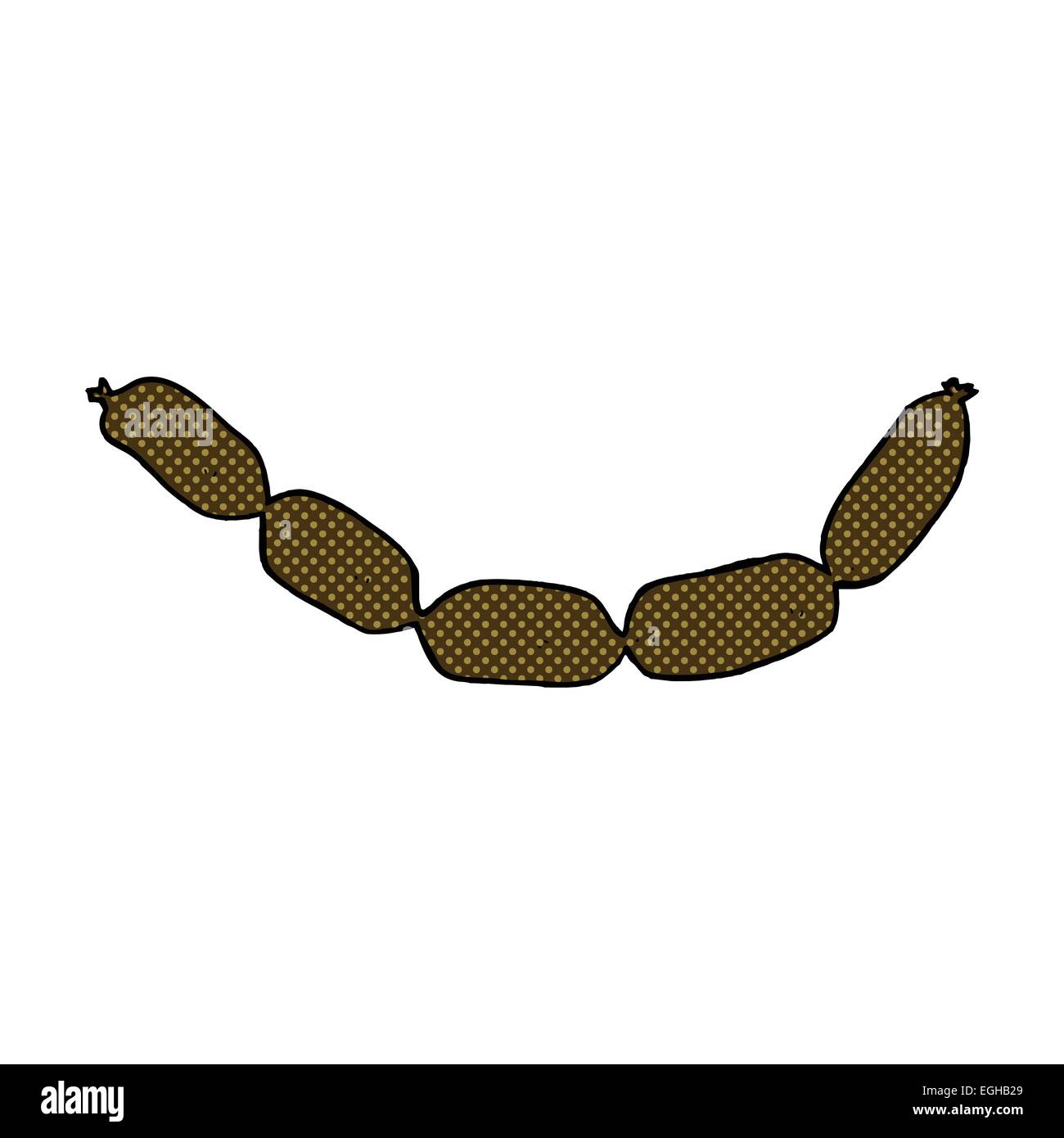 Retro Comic Book Style Cartoon String Of Sausages Stock Vector Image 