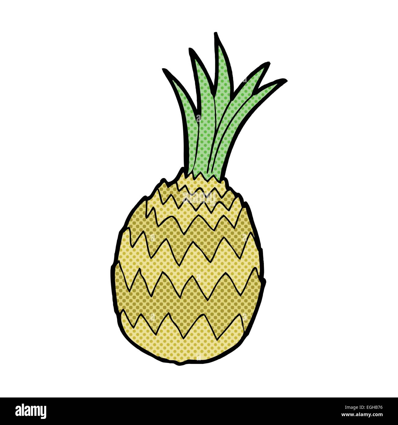 retro comic book style cartoon pineapple Stock Vector Image & Art - Alamy
