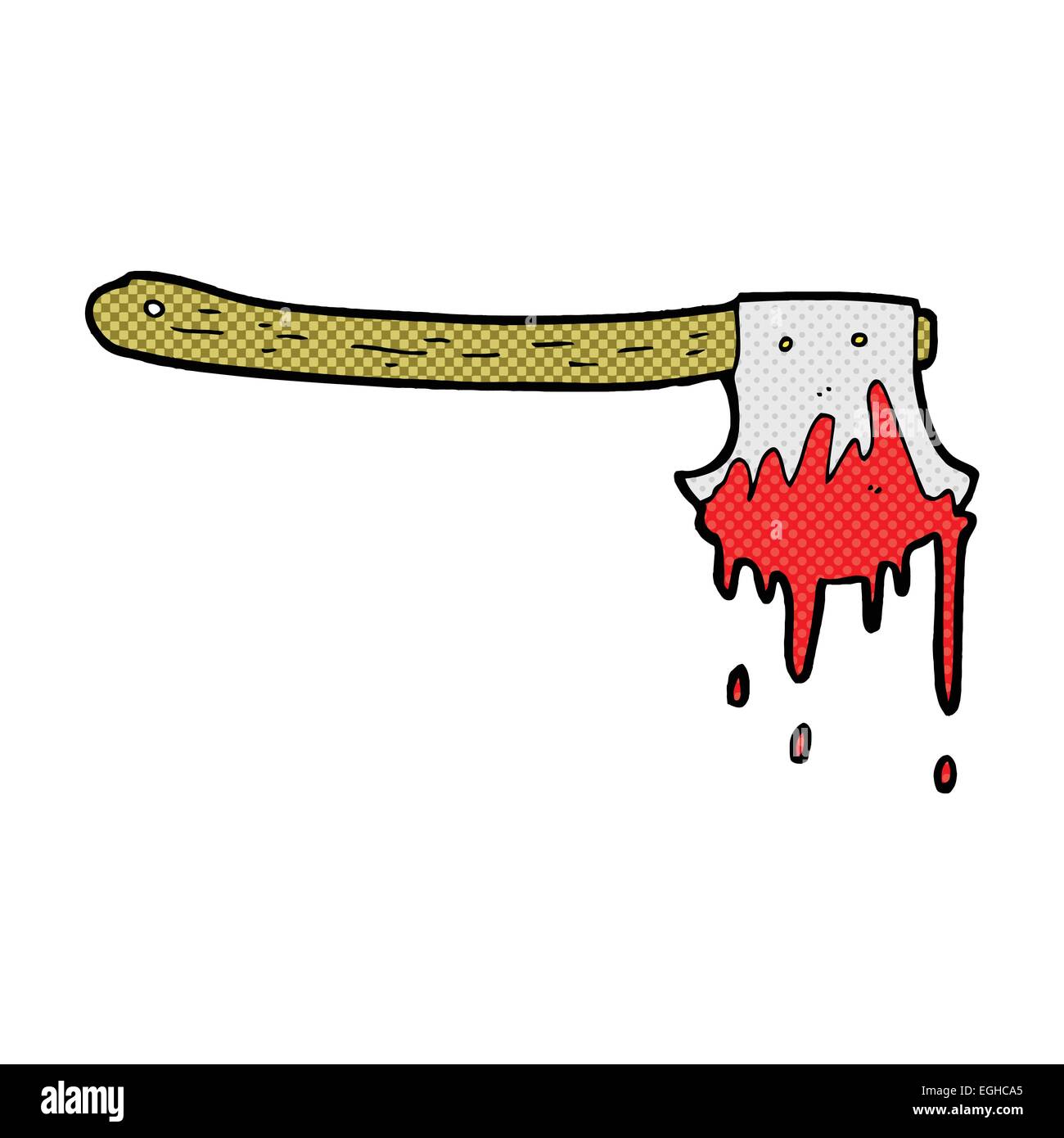 retro comic book style cartoon bloody axe Stock Vector Image & Art Alamy