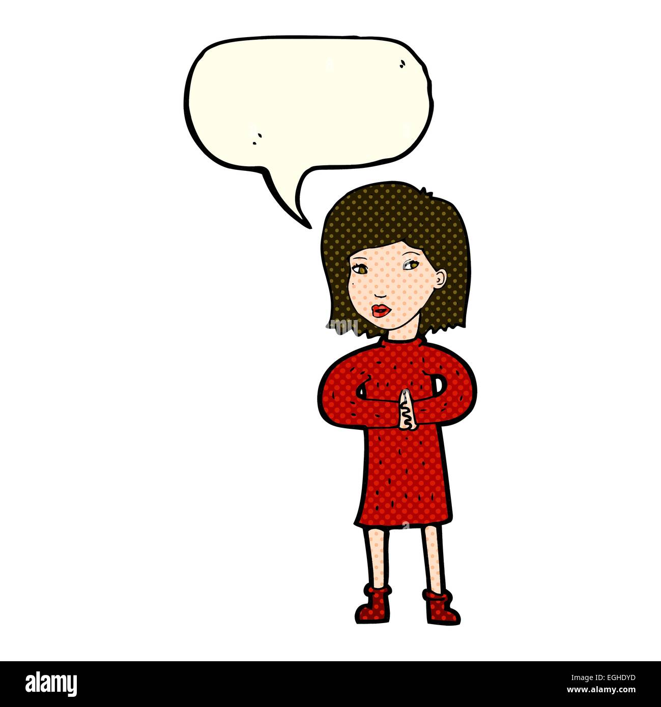Cartoon calm woman bubble hi-res stock photography and images - Alamy
