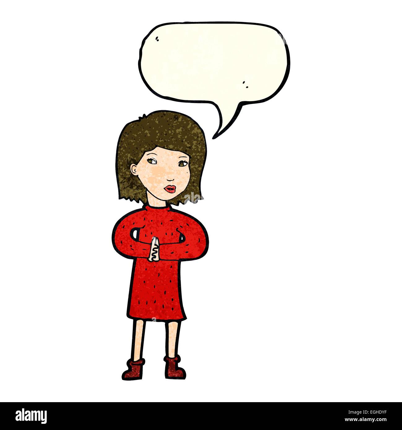 Cartoon calm woman bubble hi-res stock photography and images - Alamy