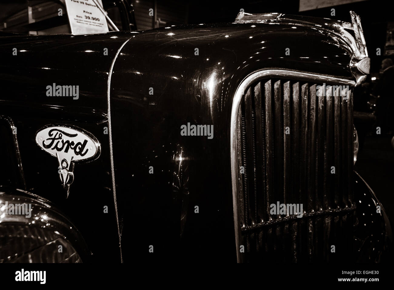 Detail of a car Ford V8 Delivery (Model 48). Stock Photo