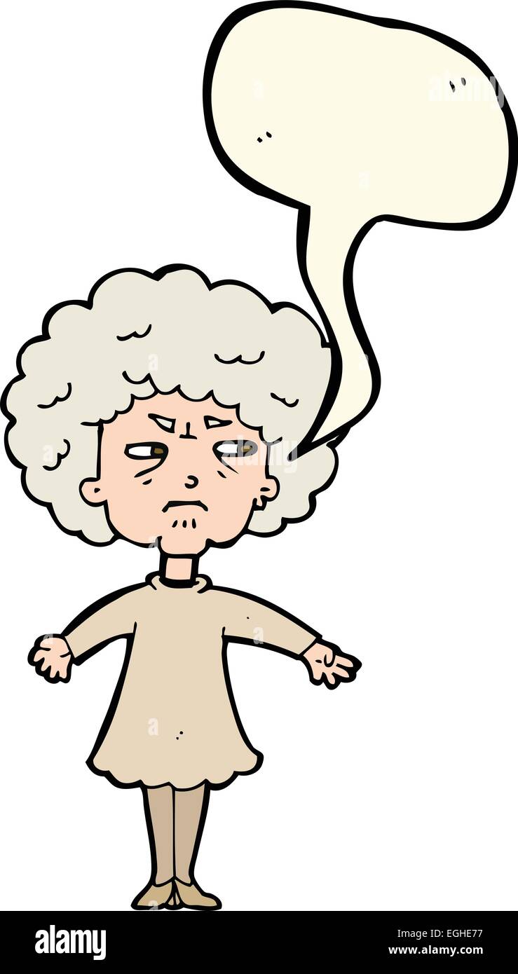 Cartoon bitter old woman hi-res stock photography and images - Alamy