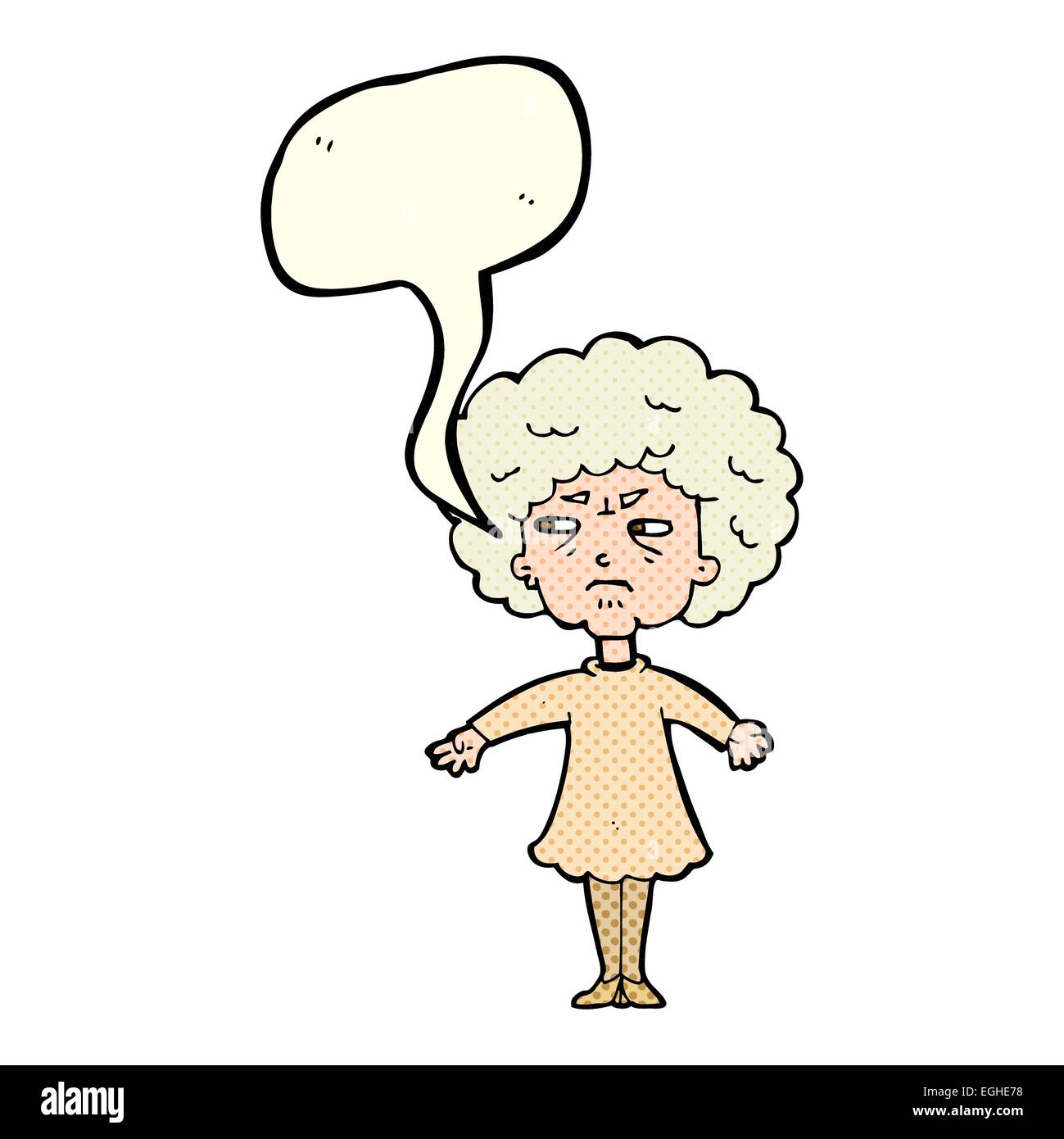 Cartoon bitter old woman hi-res stock photography and images - Alamy