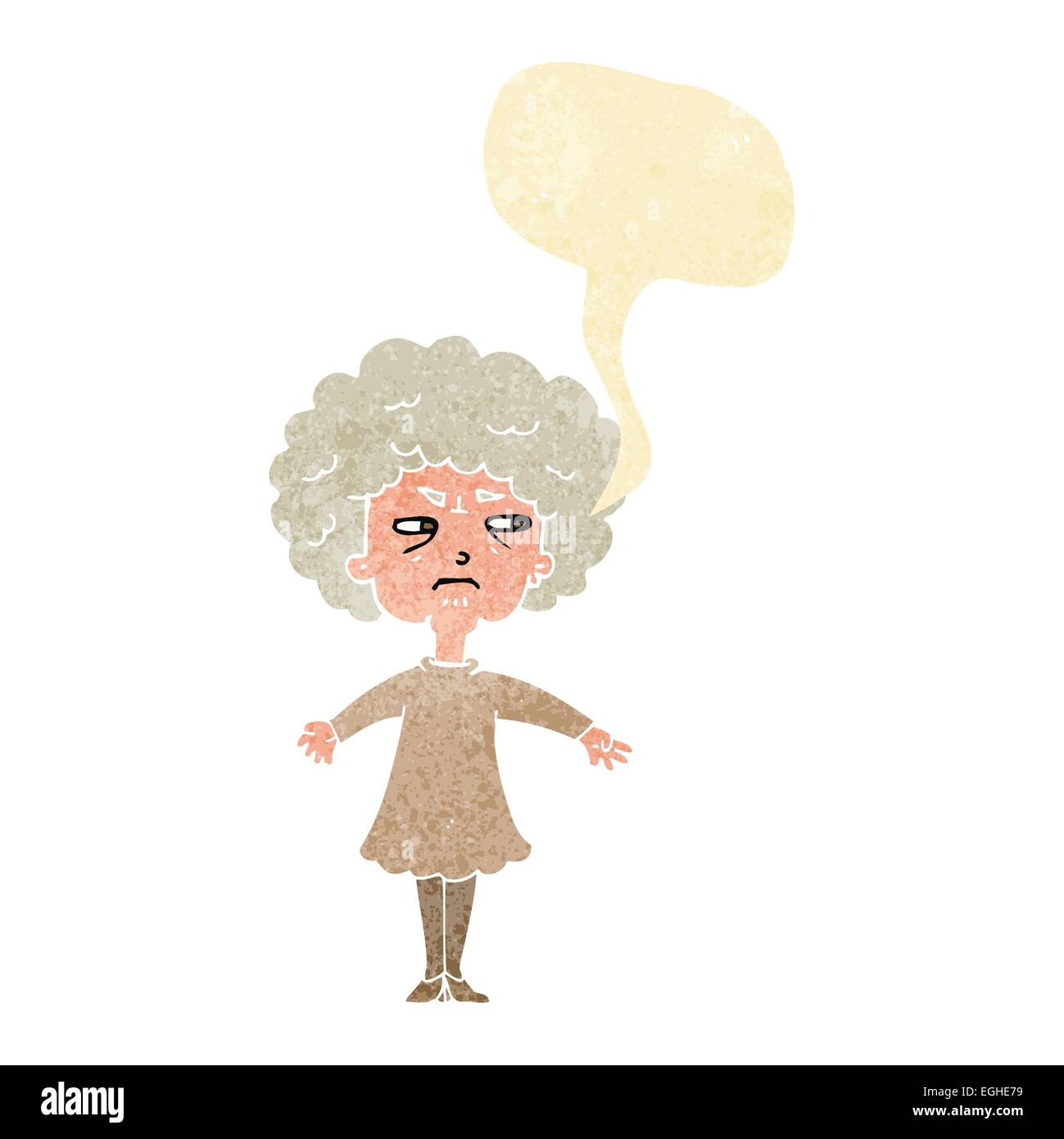 Cartoon bitter old woman hi-res stock photography and images - Alamy