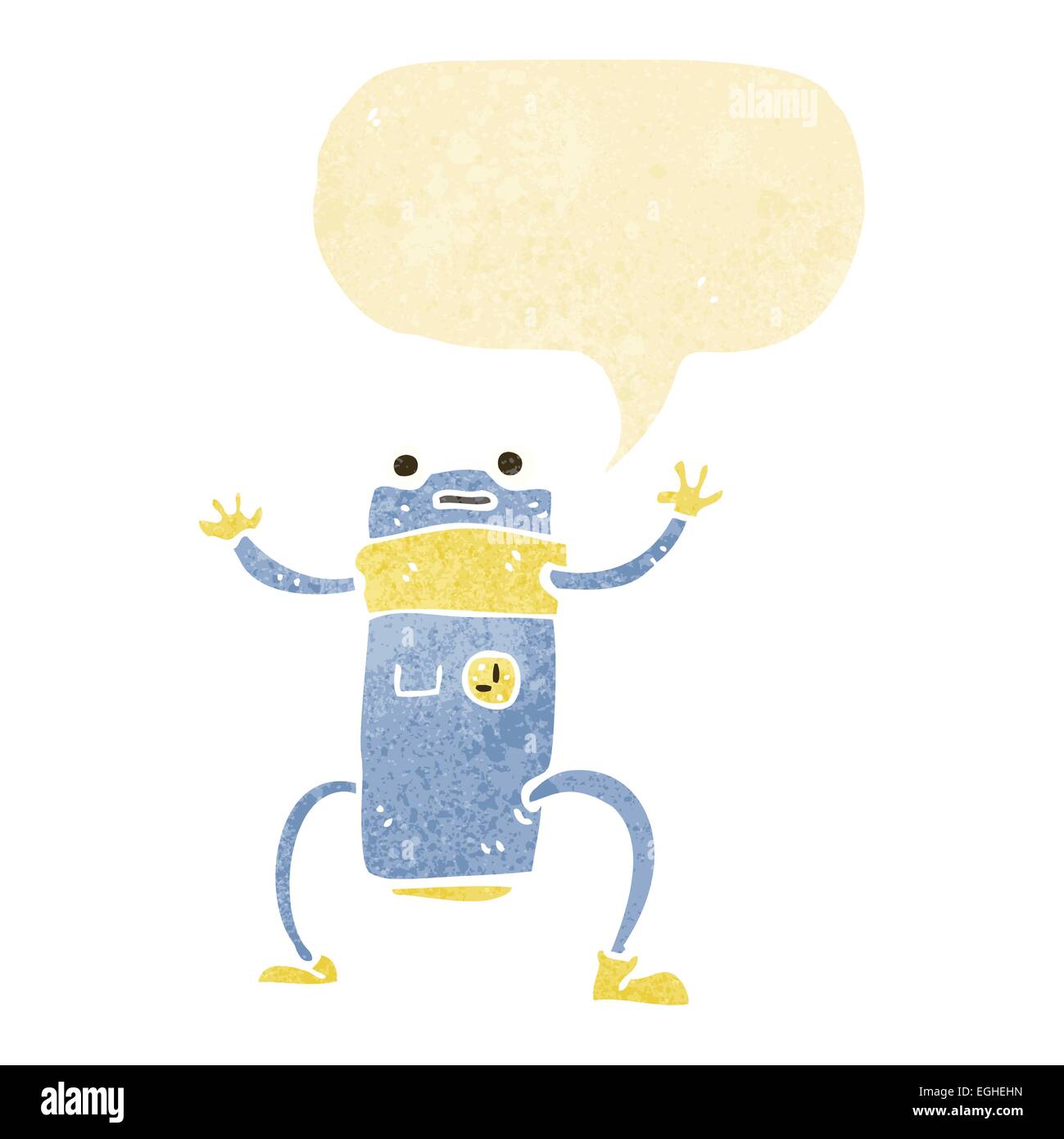 cartoon robot with speech bubble Stock Vector Image & Art - Alamy
