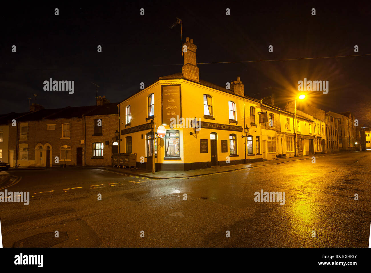The Lamplighter public house in Overstone Road Northampton UK. Stock Photo