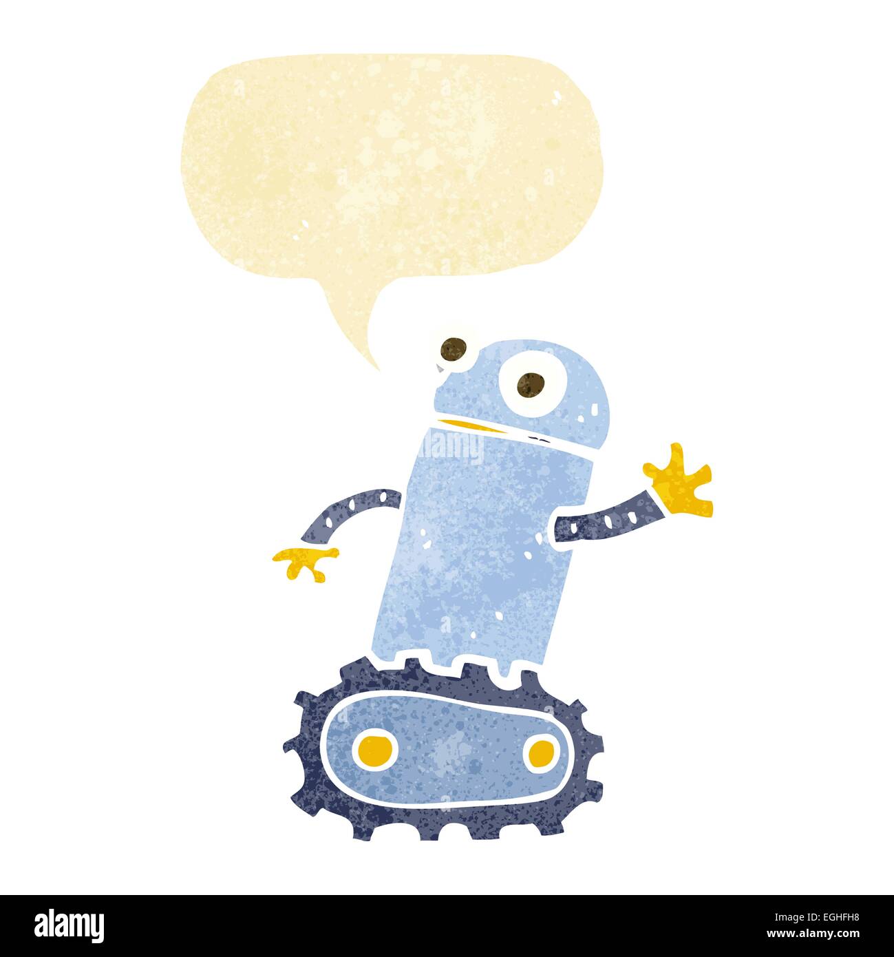 cartoon robot with speech bubble Stock Vector Image & Art - Alamy