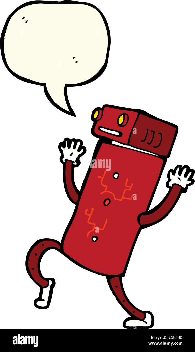 cartoon robot with speech bubble Stock Vector Image & Art - Alamy