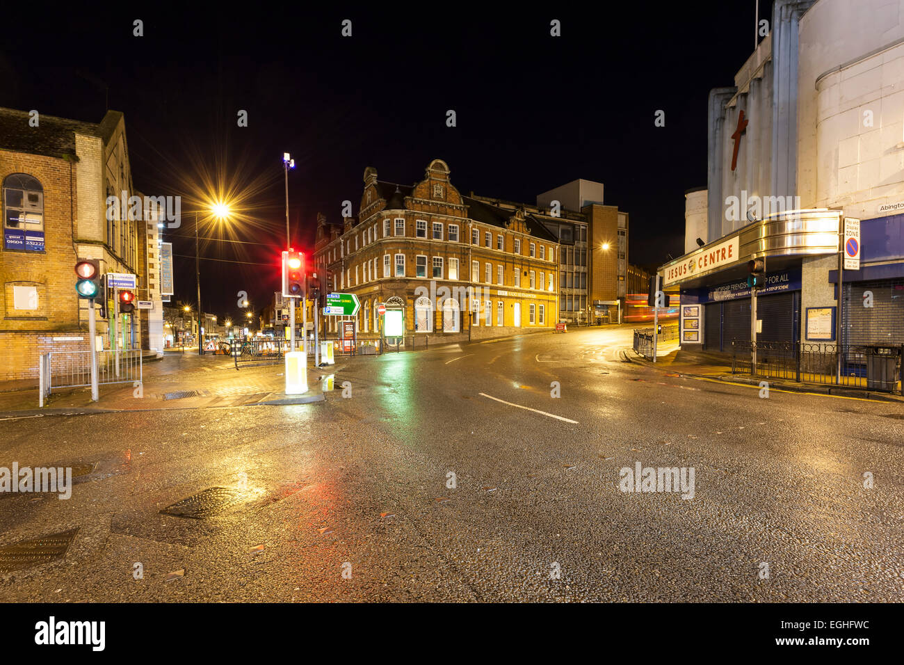 Radio Northampton Broadcasting House early hours of the morning Stock Photo