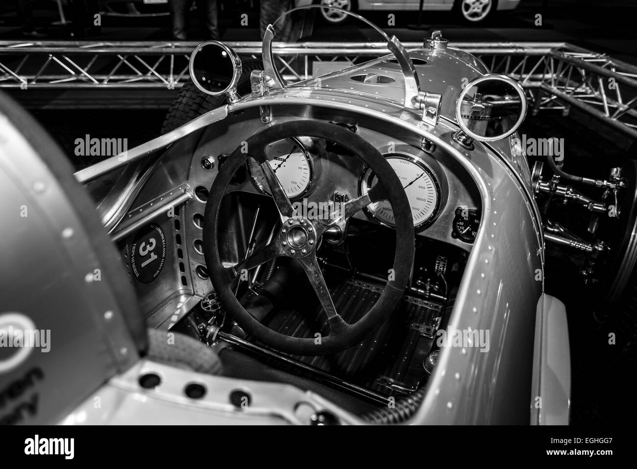Cabin of a racing car Auto Union Type A, 1934 Stock Photo Alamy