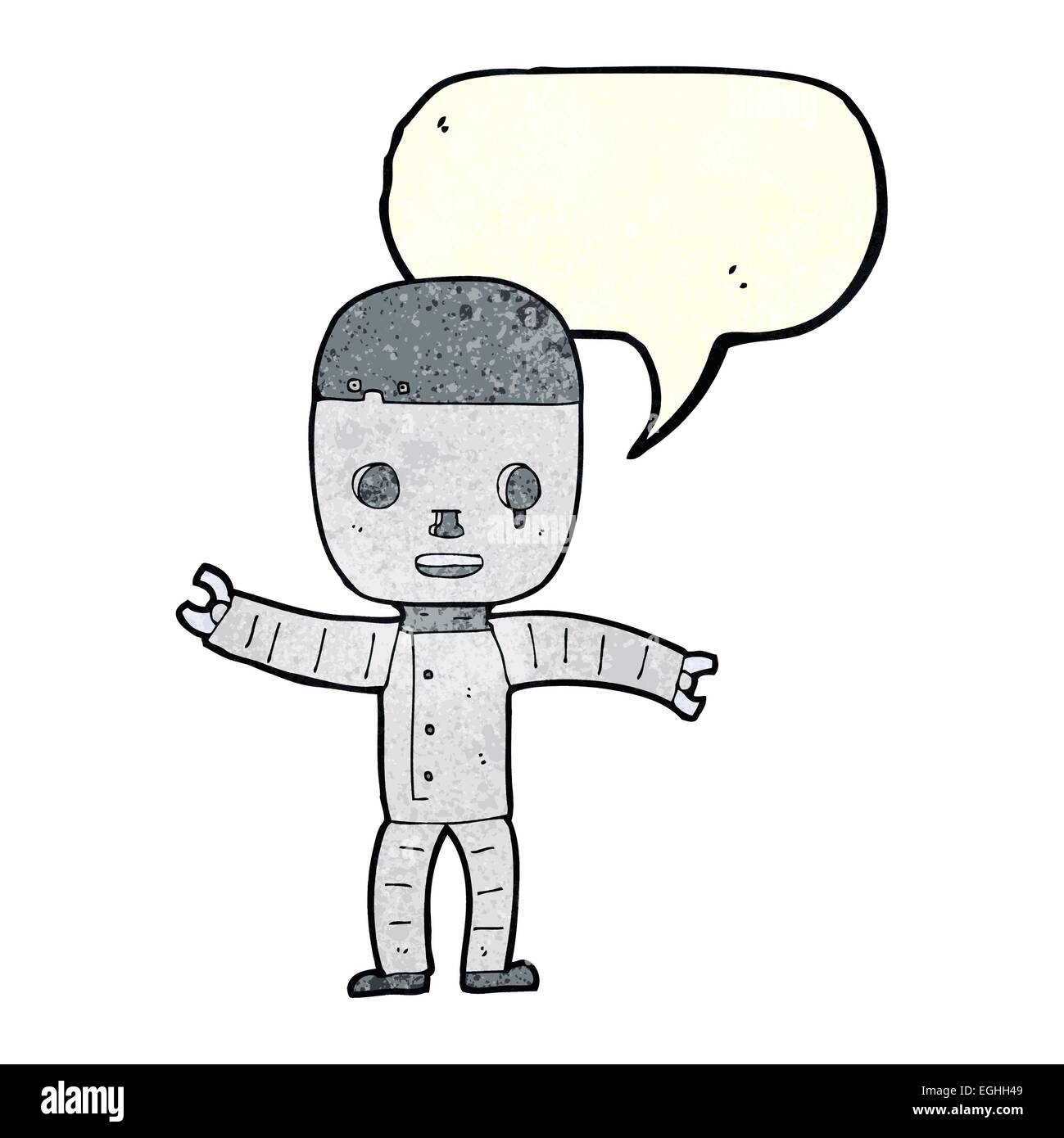 cartoon robot with speech bubble Stock Vector Image & Art - Alamy