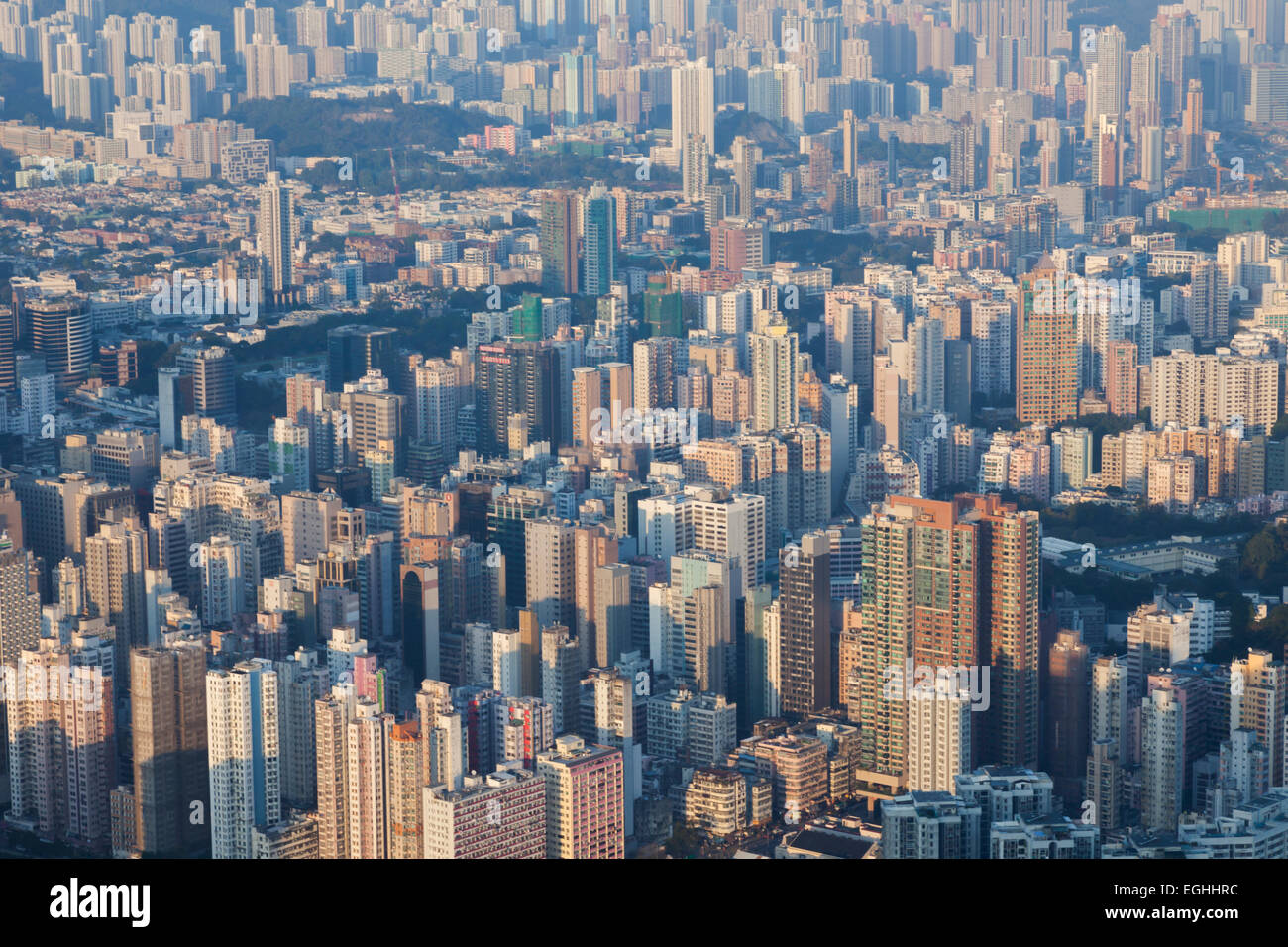 China, Hong Kong, Kowloon, Kowloon Skyline Stock Photo