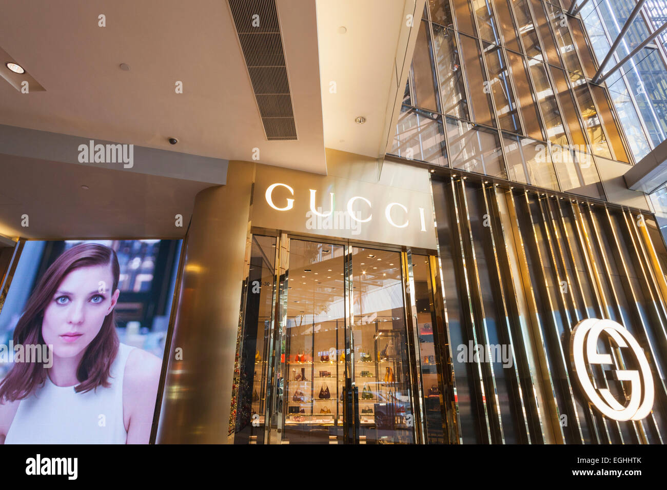 China, Hong Kong, Central, Landmark, Gucci Store Stock Photo - Alamy