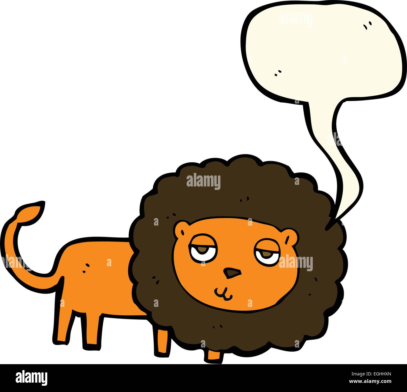 cartoon lion with speech bubble Stock Vector Image & Art - Alamy