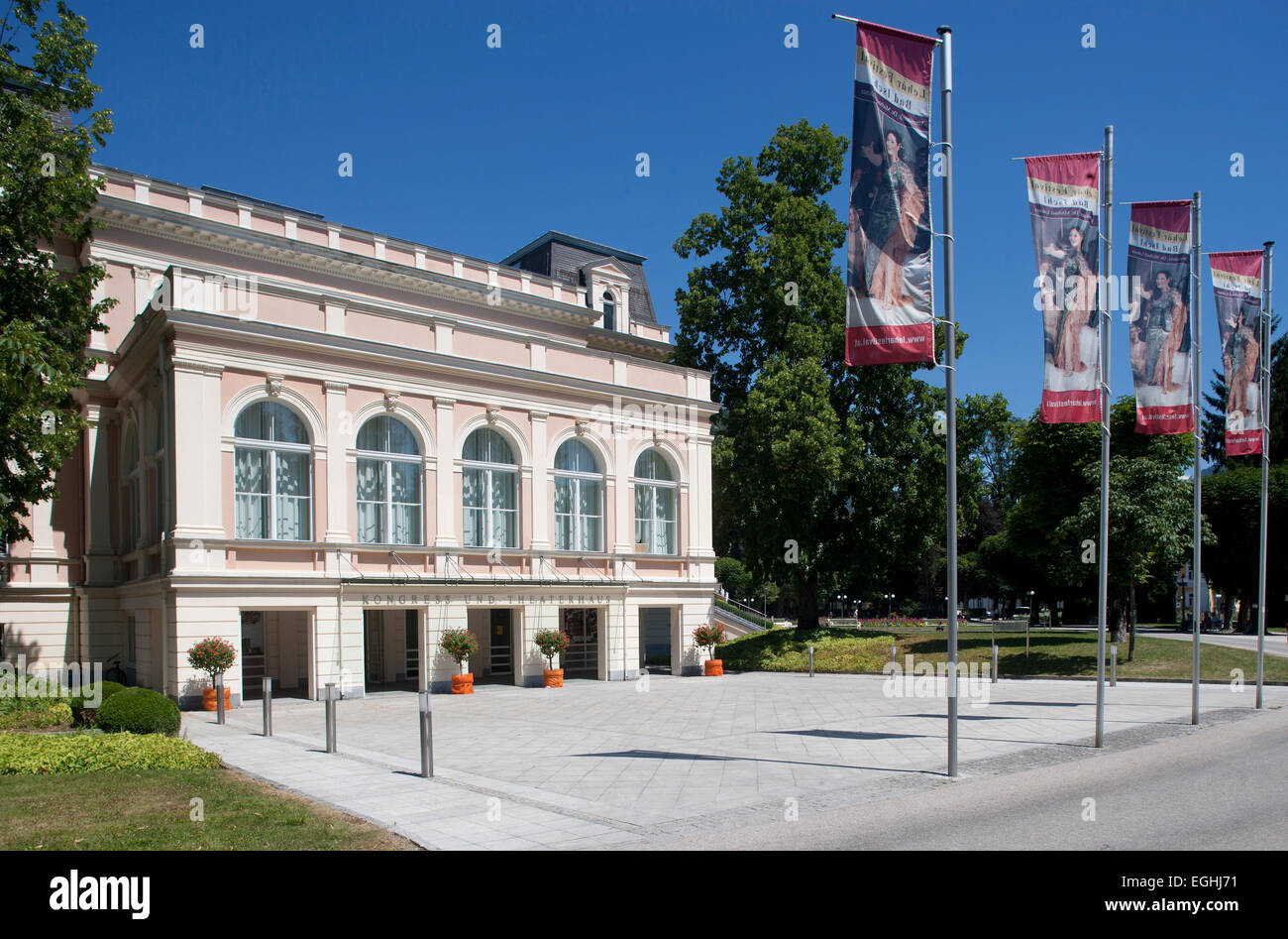 Congress venue and theatre in the spa gardens, Bad Ischl, Salzkammergut, Upper Austria, Austria Stock Photo