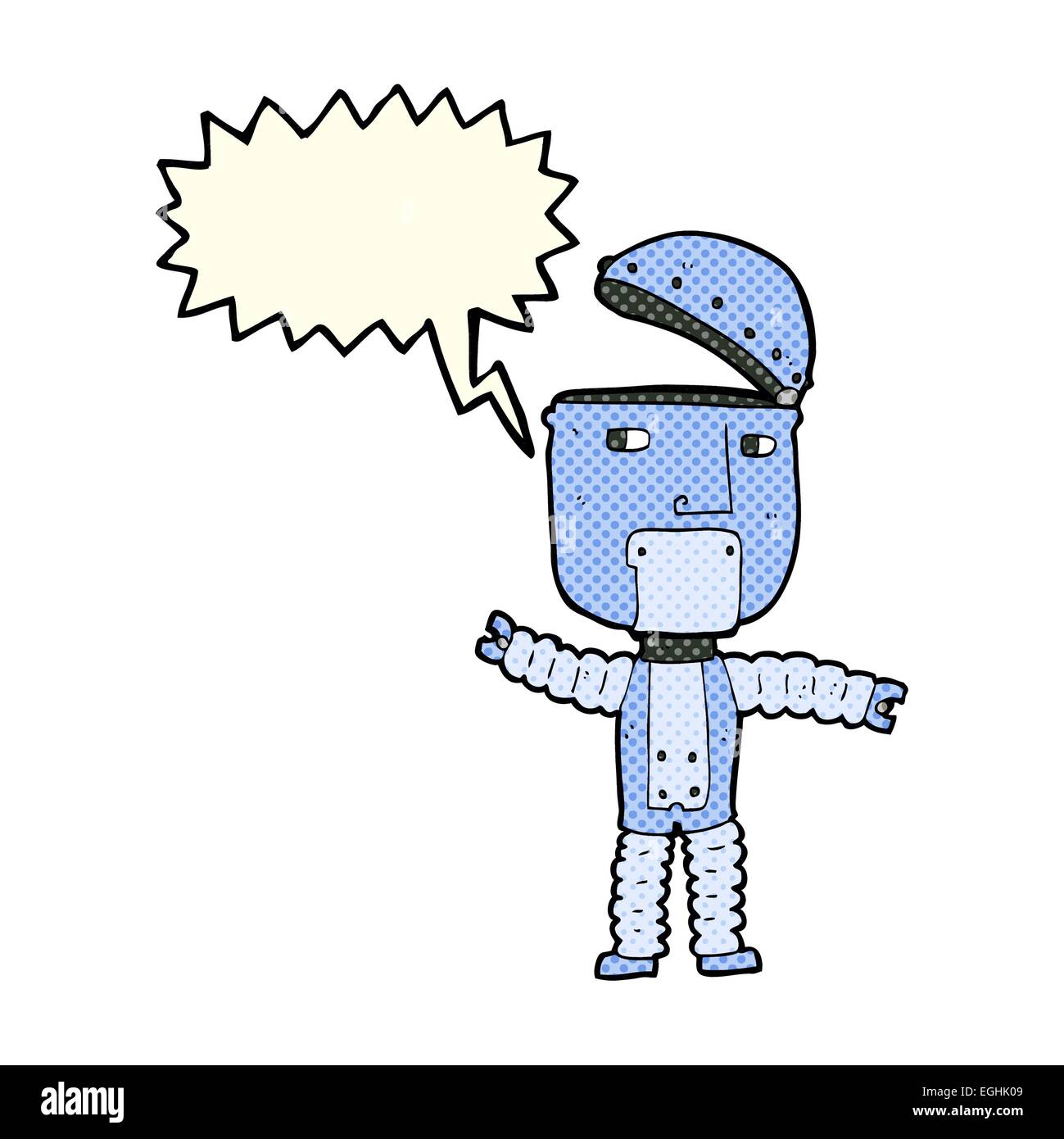 cartoon robot with speech bubble Stock Vector Image & Art Alamy