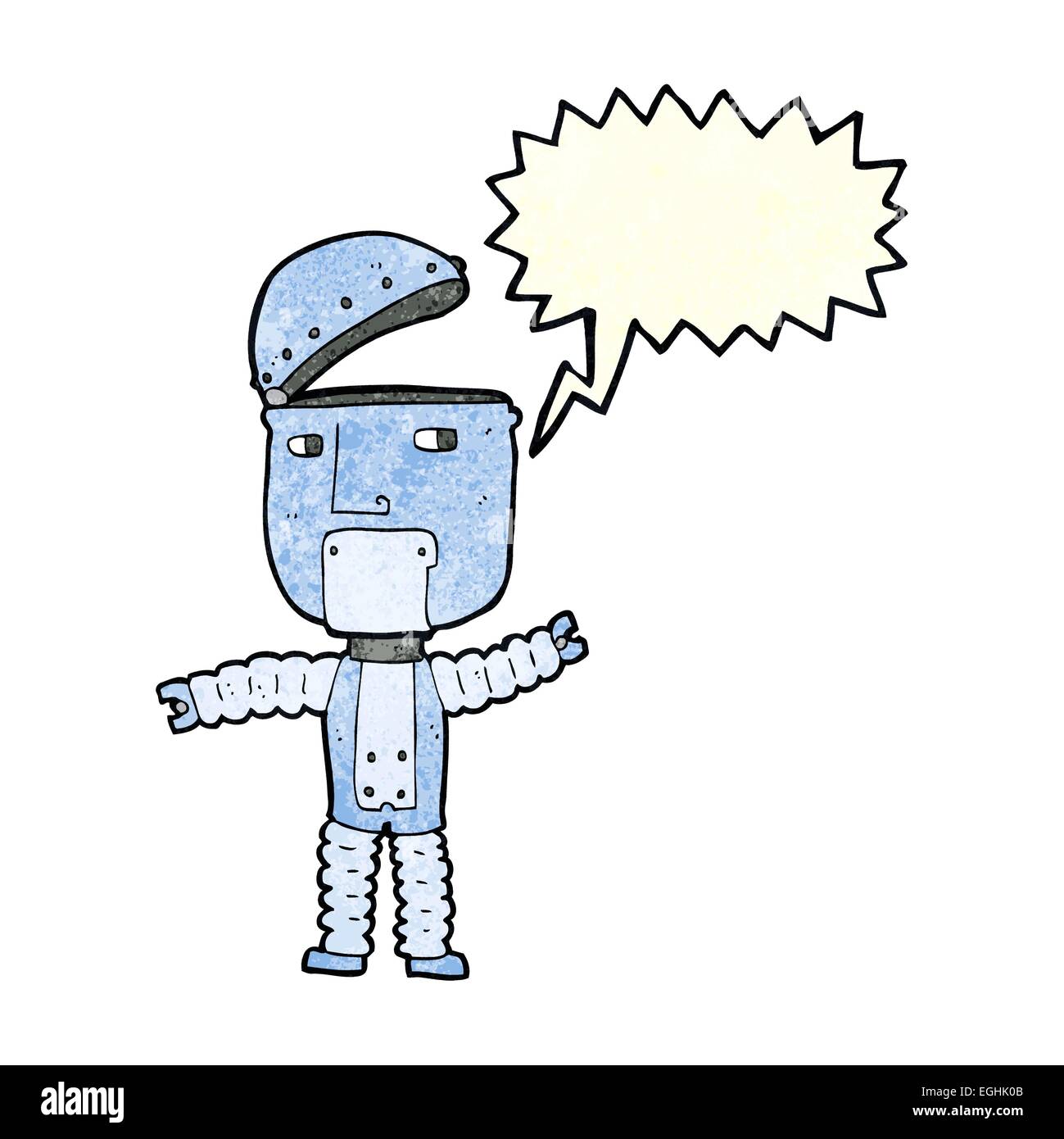 cartoon robot with speech bubble Stock Vector Image & Art - Alamy