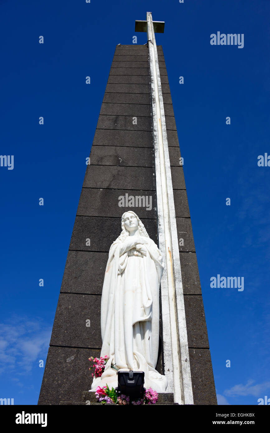 Monument Nossa Senhora da Conceição, Faial, Azores, Portugal Stock Photo