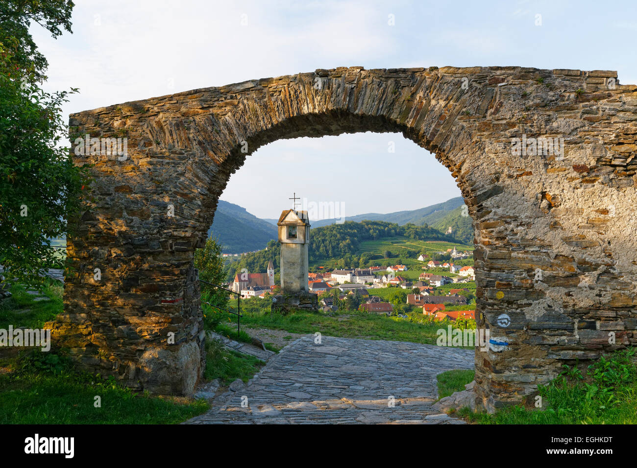Red Gate, Spitz an der Donau, Wachau valley, Waldviertel, Lower Austria, Austria Stock Photo