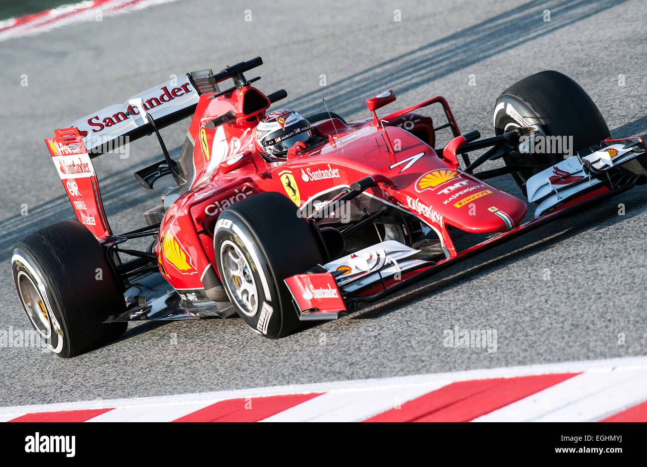 Kimi Raeikkoenen Fin Scuderia Ferrari Sf15 T Formula 1 Testing Sessions Circuit De Catalunya Stock Photo Alamy